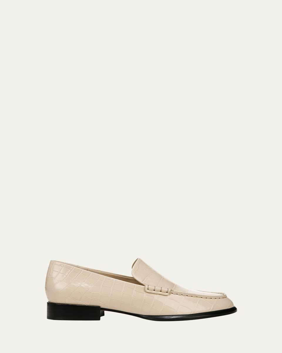 Naomi Croco Embossed Loafers